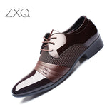 Business Flat Shoes Black Brown for Men