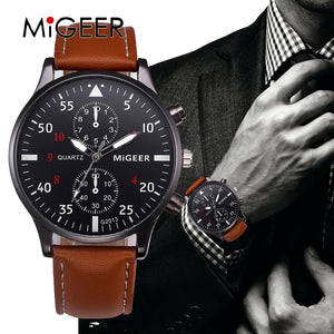 Luxury Leather Business Quartz-Watch