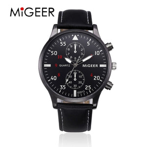 Luxury Leather Business Quartz-Watch