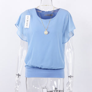 Women's Short Sleeve Casual Shirt for Summer